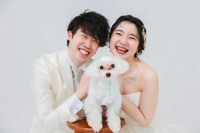 【大切なペットと一緒に♪】ペットと撮影スタジオプラン【和装でも洋装でも叶う♪】