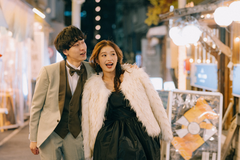 【おしゃれな雰囲気のナイトロケーション♪】新宿周辺ドレスロケーションプラン◆全カットデータ+ヘアメイク込み