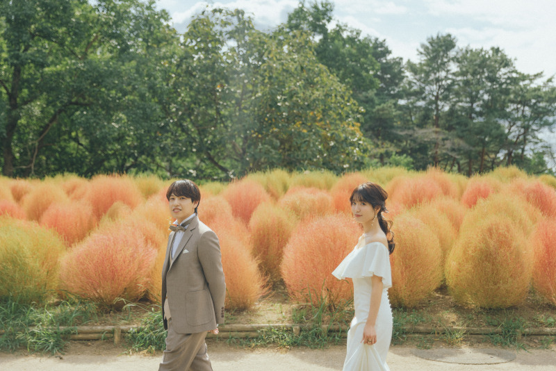 【自然がいっぱい♪】昭和記念公園ドレスロケーションプラン◆全カットデータ+ヘアメイク込み
