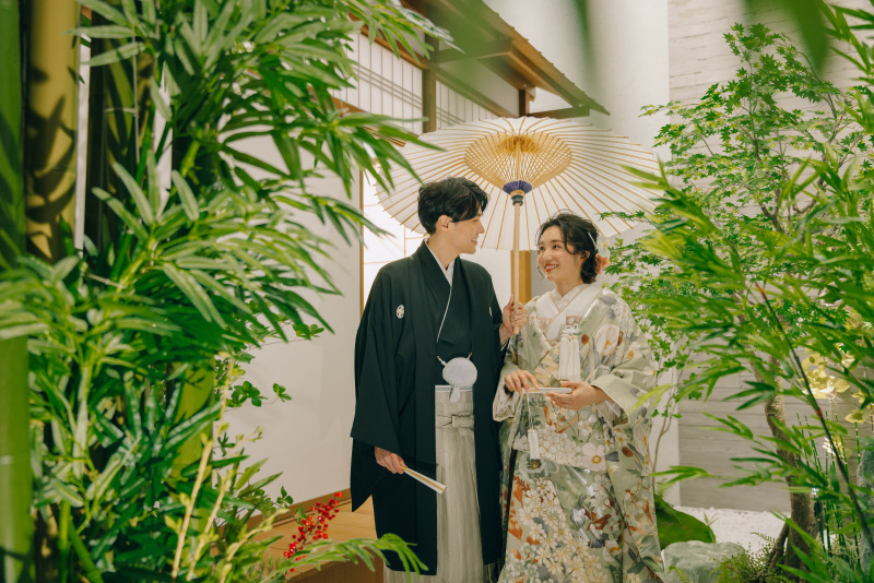 OPEN記念☆【和装2着目無料(色打掛+白無垢)キャンペーン!】本格屋内庭園スタジオプラン■≪和装10着無料付き≫