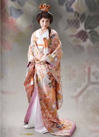 ピンク唐織亀甲