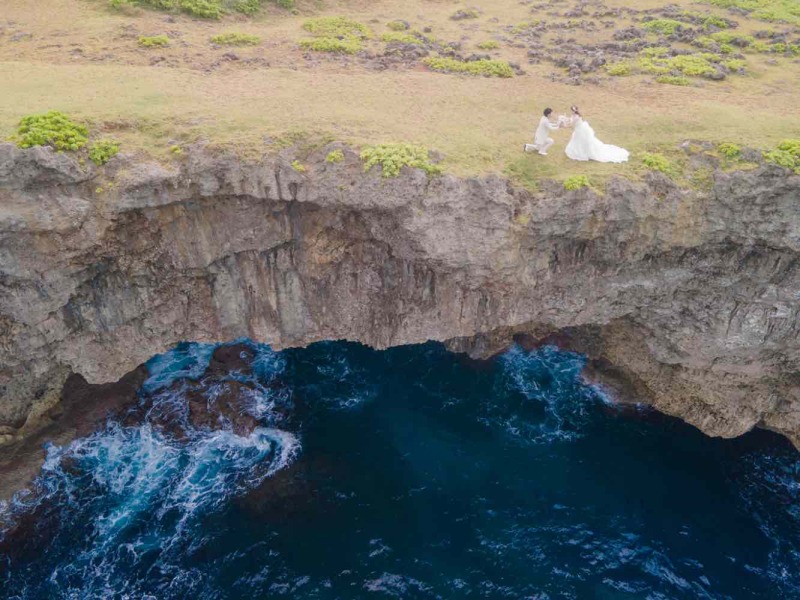 ドローン撮影ならではの構図での撮影♪