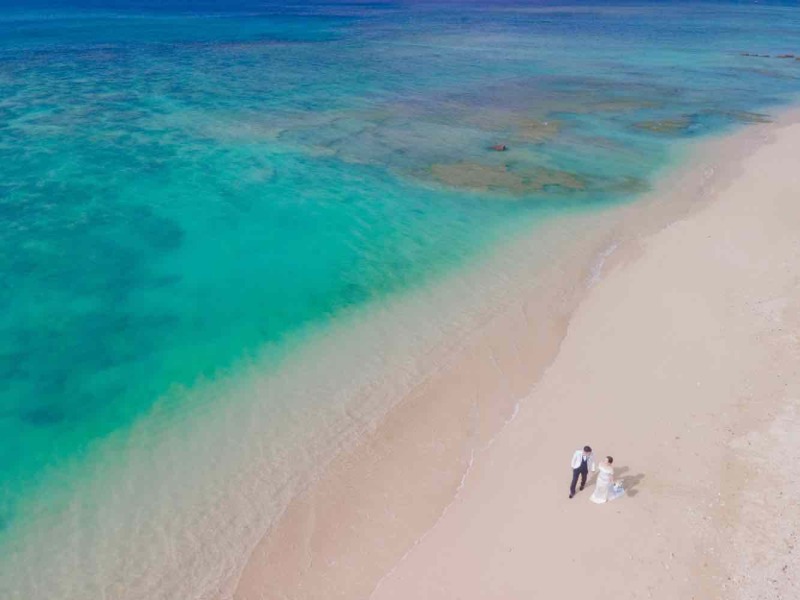 もちろんドローン撮影も♪ブルーが映えます^_^