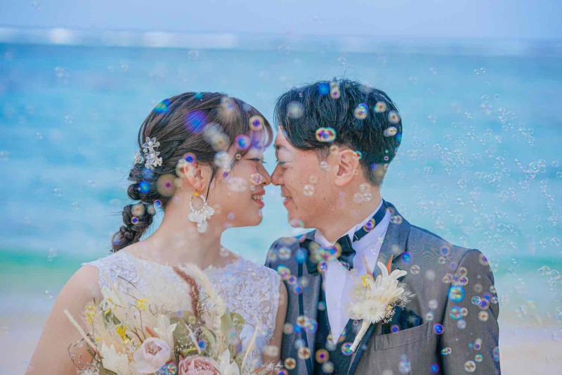 【ビーチ撮影&アルバムセットプラン】ビーチ1ヶ所撮影68,800円♪お二人とご両家様にアルバム３冊コミコミ！