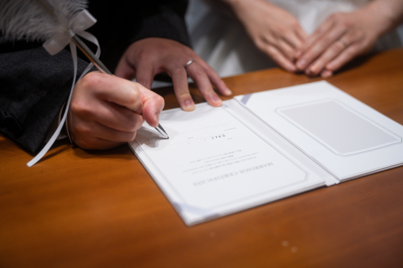 結婚証明書のご署名も。。。