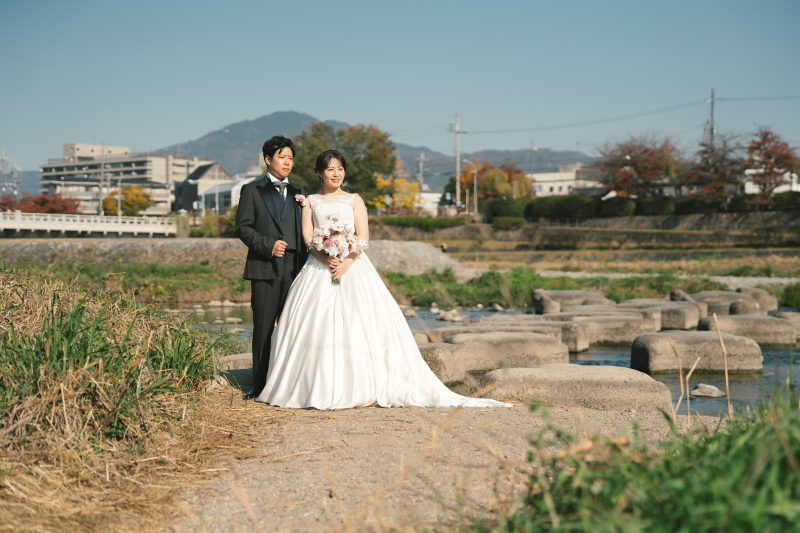 飛び石までいっちゃう!?鴨川らしい1枚を