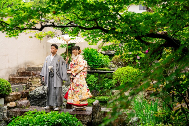400年以上の歴史がある料亭「中村楼」での和装撮影