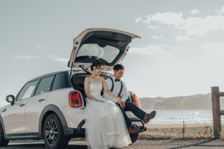 愛車と海で叶える前撮り♪