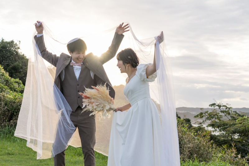 そのままベールで遊んじゃおう！