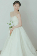 ジャガード オフショルダー ウェデングドレス