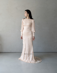 ヴィンテージ ウェディングドレス バルーンスリーブ