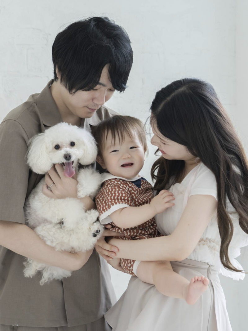 【お子様と一緒にお手軽に撮影】スタジオ撮影プラン(データ、台紙、ヘアメイク、着付け、ボディーメイク付き)土日UP料金なし