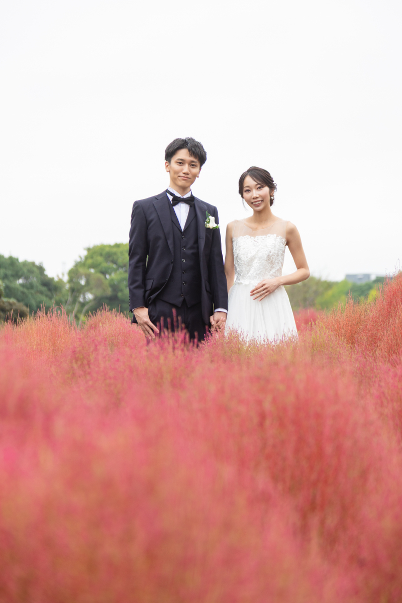 【昭和記念公園+スタジオ】ロケ+スタジオプラン(全データ、台紙、アルバム、ヘアメイク、着付け、ボディメイク付き)土日UP料金なし