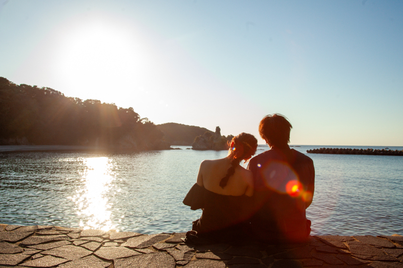 静かな海を眺める時間