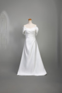 パフスリーブオフショルドレス