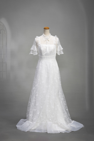 フリル袖ドレス