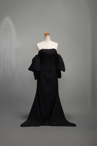 2way付け袖ブラックドレス