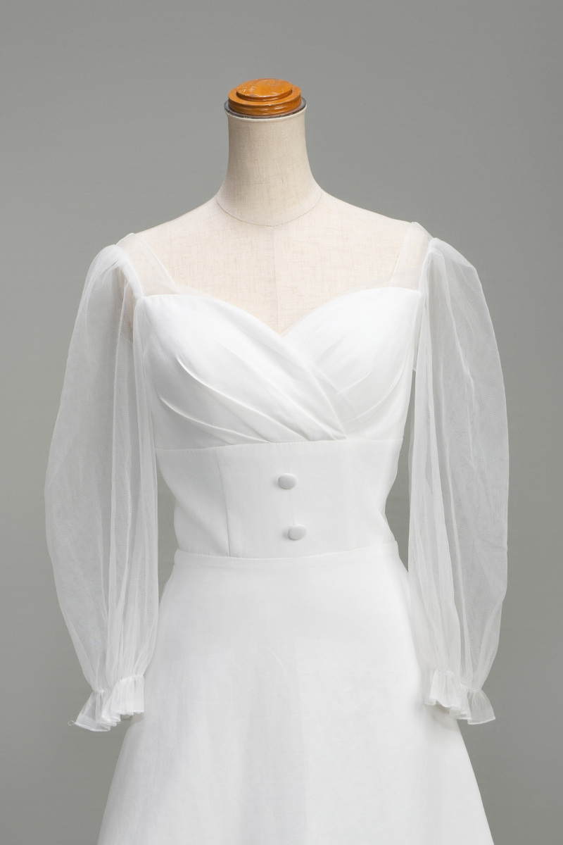 シースルー袖ドレス