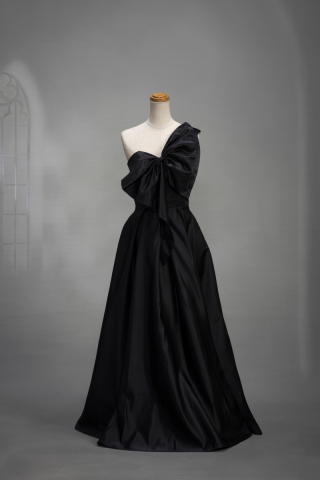 ワンショルダードレス　ブラック