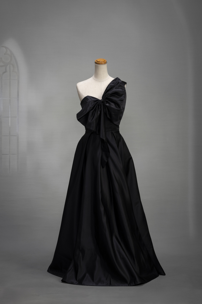 ワンショルダードレス　ブラック