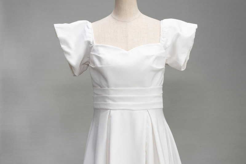 2wayパフスリーブドレス　ホワイト