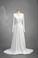 カシュクールロングスリーブドレス