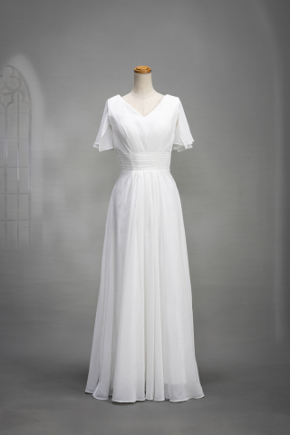 フリルシフォンドレス