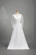 シースルー袖ドレス