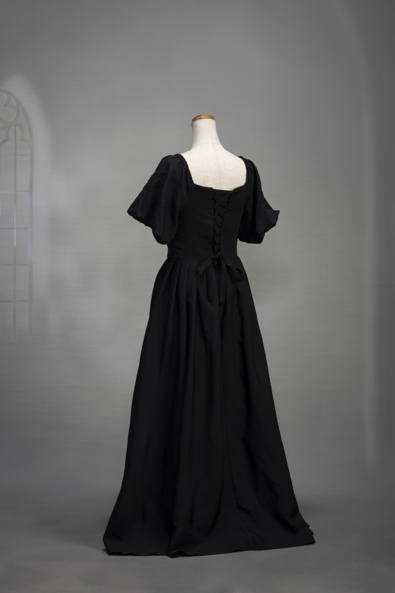 2wayパフスリーブドレス　ブラック