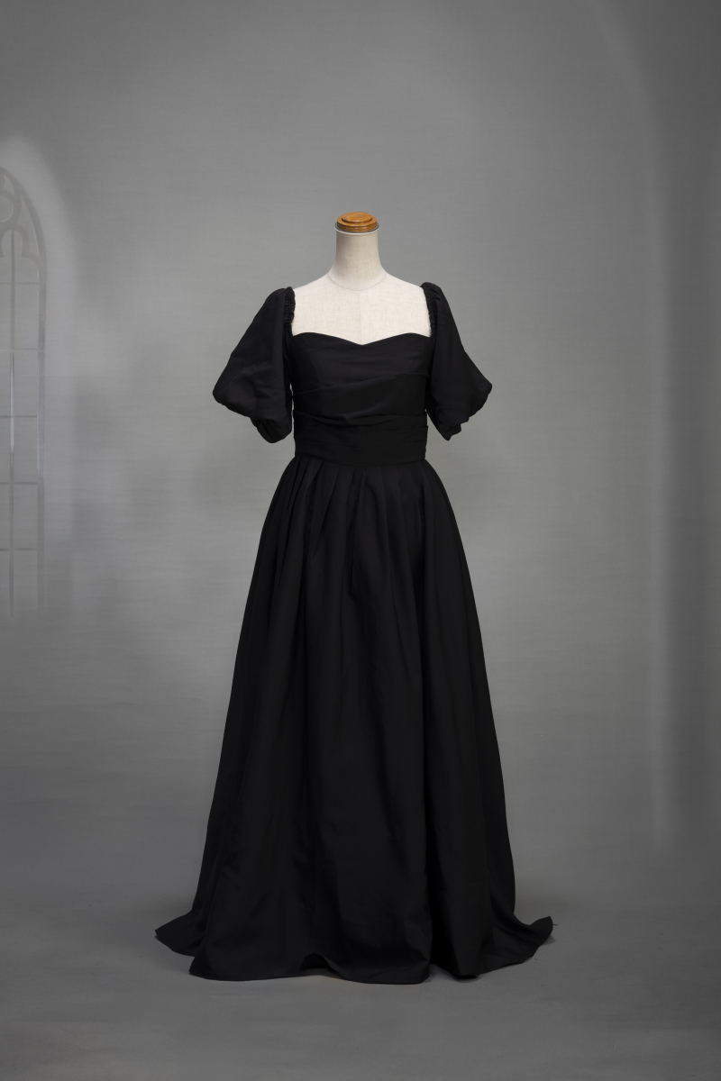 2wayパフスリーブドレス　ブラック