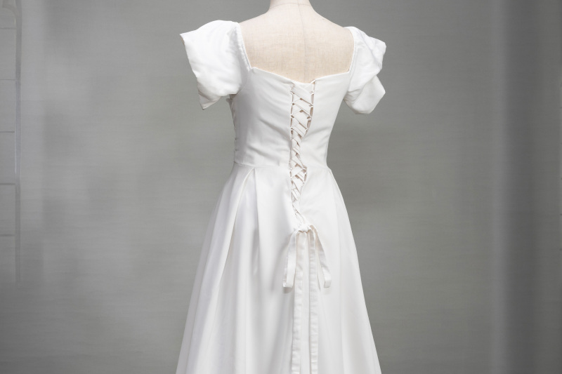 2wayパフスリーブドレス　ホワイト