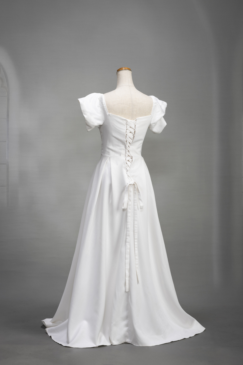 2wayパフスリーブドレス　ホワイト