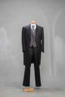 黒地・ストライプ・リバーシブルベスト