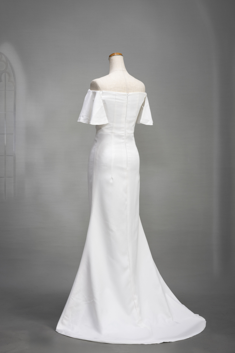 ショートスリーブオフショルドレス