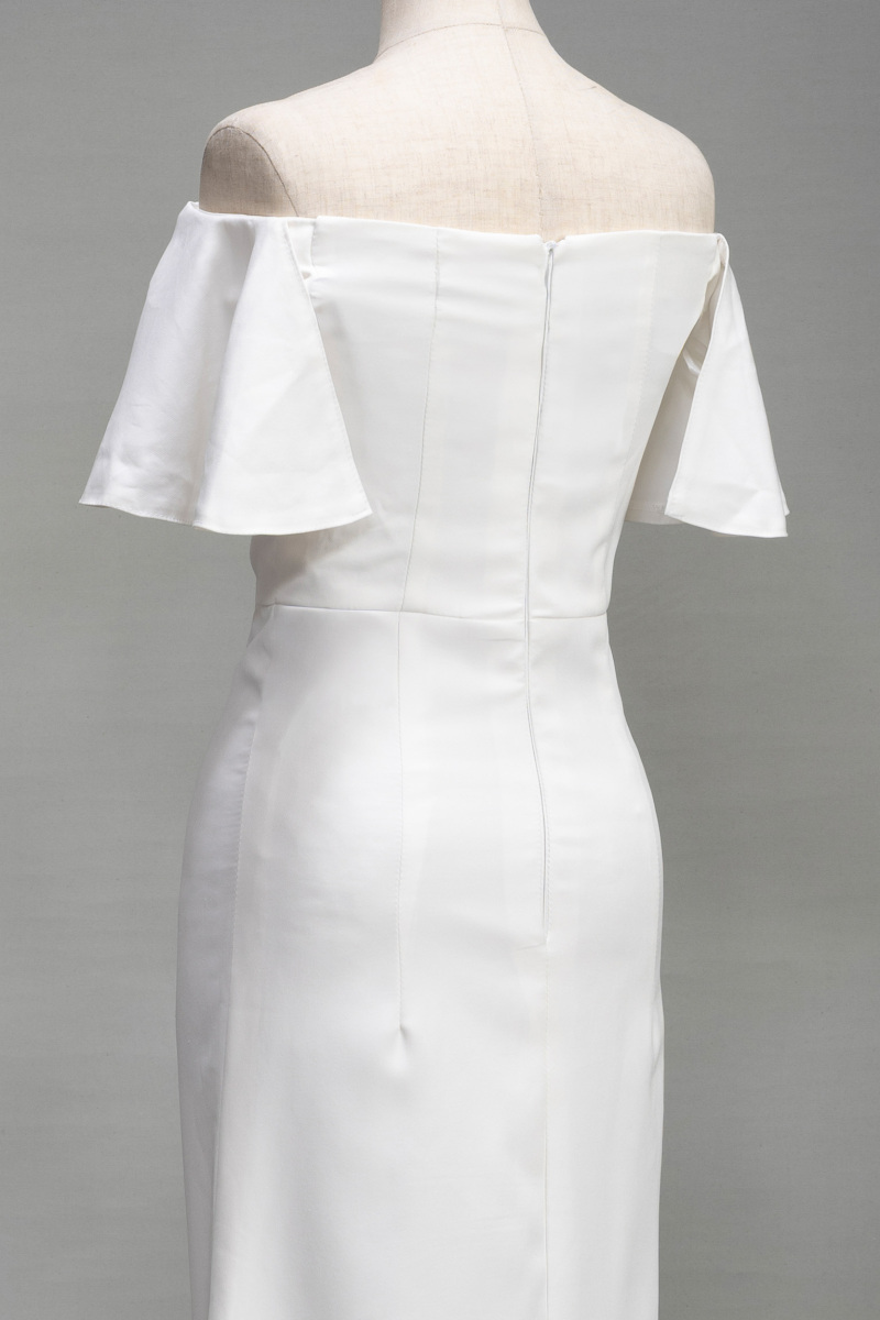 ショートスリーブオフショルドレス