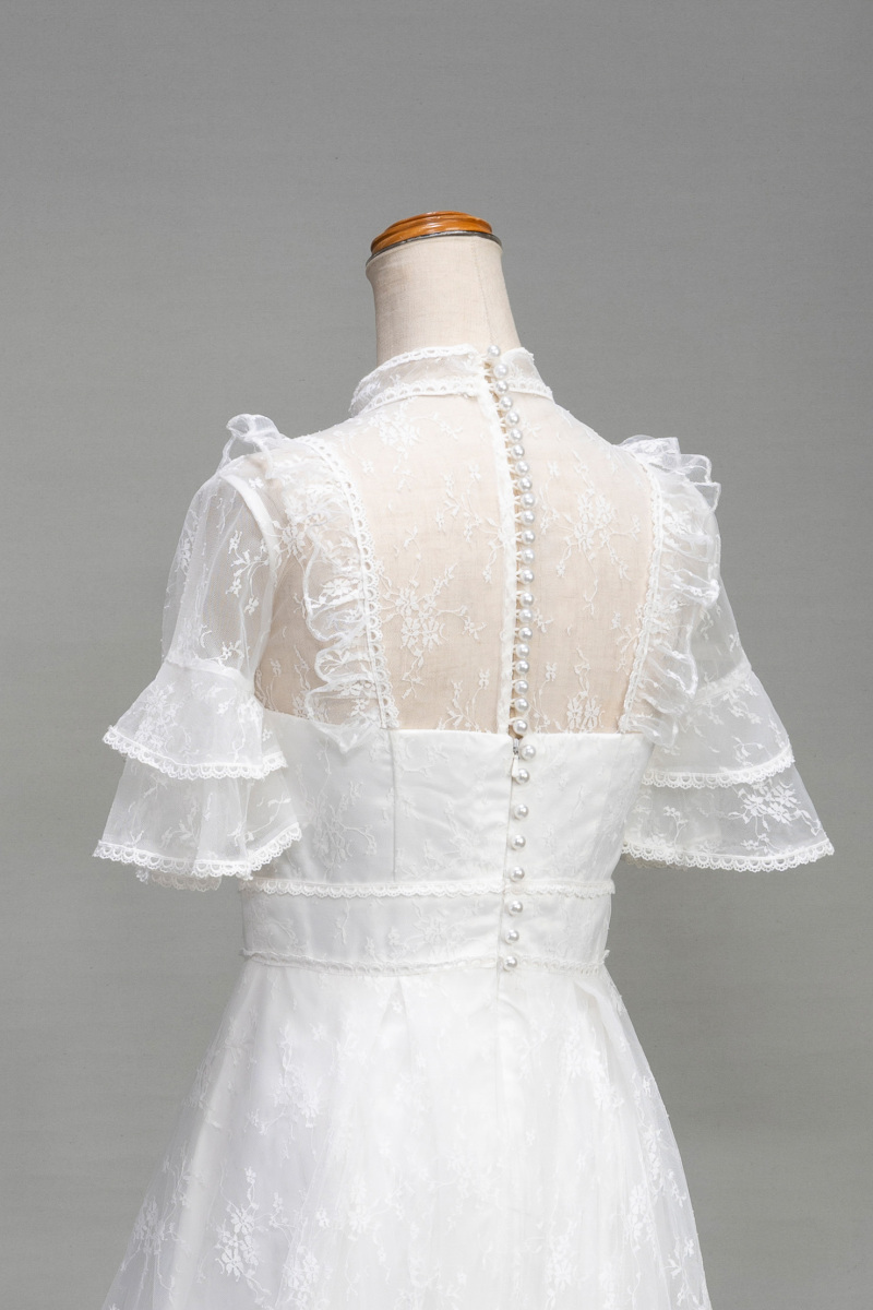 フリル袖ドレス