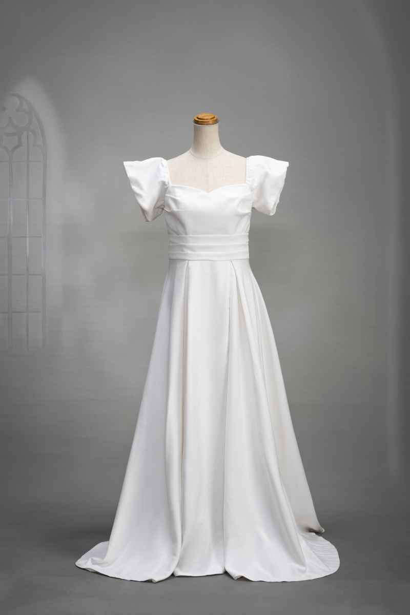 2wayパフスリーブドレス　ホワイト