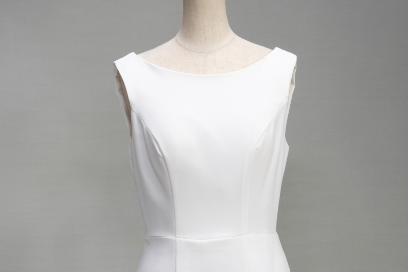 シンプルノースリドレス　ホワイト