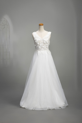 ペタル刺繍ドレス