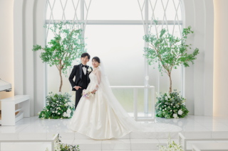 チャペルでナチュラルな前撮りを