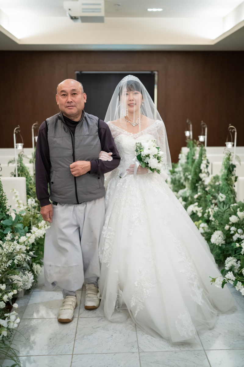 お父様とバージンロードを