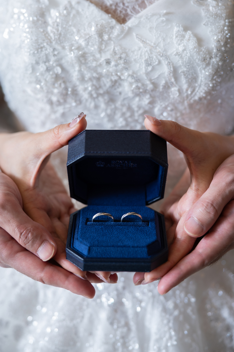 指輪の写真もしっかり残します