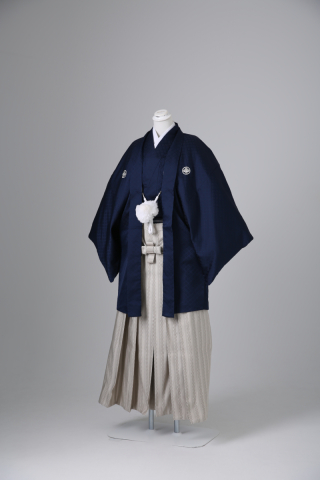 ネイビー×白市松