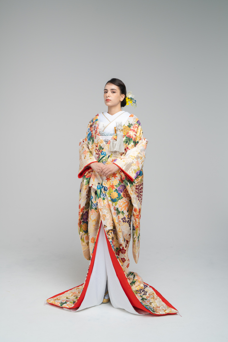 慶翔桃山富貴文　白