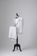 ノッチドラペルシンプルタキシード　グレー