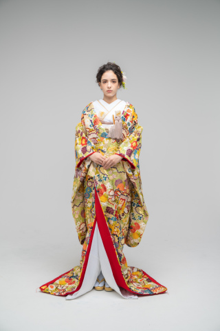 手織　平安御所解　クリーム