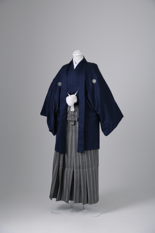 ネイビー×市松