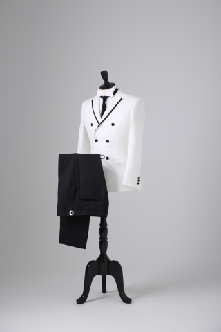 黒パイピング　ジャケットダブル