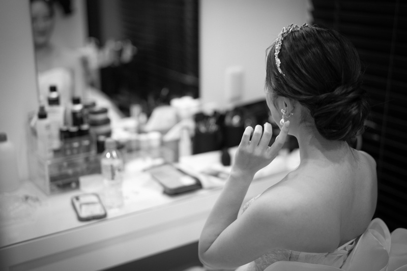 まずはお支度シーンから