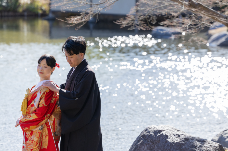 日本庭園内には